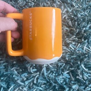 NEW Starbucks Summer 2022 Mango Luster Drip Ceramic Mug 14oz